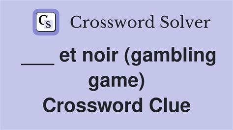 gambling game crossword clue|casino game crossword clue.